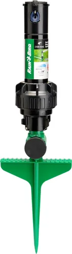 Rain Bird 42SASPG 42SA - Rociador de accionamiento por engranajes para césped y jardín en espiga verde resistente, patrón ajustable de 40° a 360°,