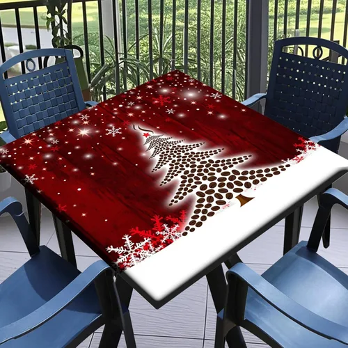 Miniatura 54 de Round Fitted Tablecloth with Elastic Outdoor Table Cover Round Elastic Tablecloths for Tables Waterproof Wipeable Table Cloths for