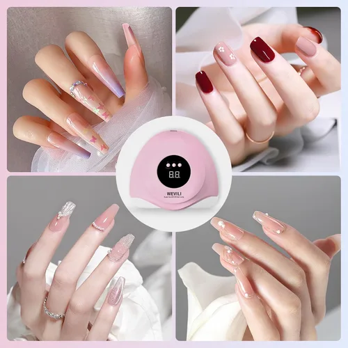 Miniatura 6 de WEVILI Lámpara de uñas LED UV, secadora de uñas de 72 W para esmalte de gel con 24 cuentas LED, 3 temporizadores, lámpara de uñas profesional