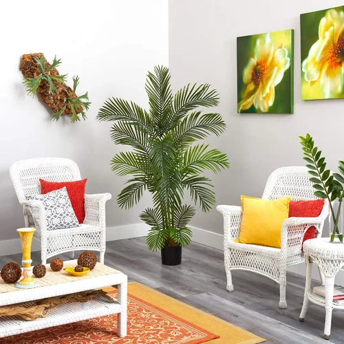Miniatura 4 de Nearly Natural Árbol artificial de palmera areca de 5.5 pies