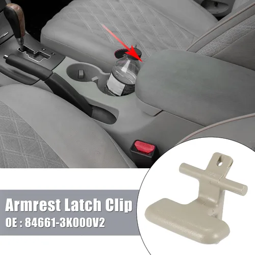 Miniatura 2 de X AUTOHAUX 1 par superior inferior consola central reposabrazos clip para Hyundai Sonata 2009-2010 84661-3K000V2 84662-3K000V2 beige
