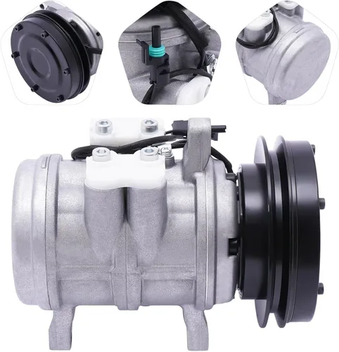 Miniatura 2 de Compresor de CA TBVECHI A/C Compresor apto para John Deere Tractor Loader NEW 6E171 Compresor de aire acondicionado RE10972, RE12513, RE12514