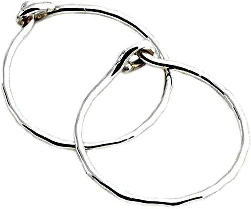 Miniatura 10 de Aretes de plata de ley abiertos para cartílago, tragus, delgados, calibre 22