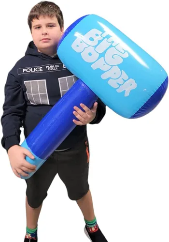 Zugar Land The Big Bopper Inflate - Martillo inflable azul (30 x 18 pulgadas), mazo para peleas de juego y acción (paquete de 4)