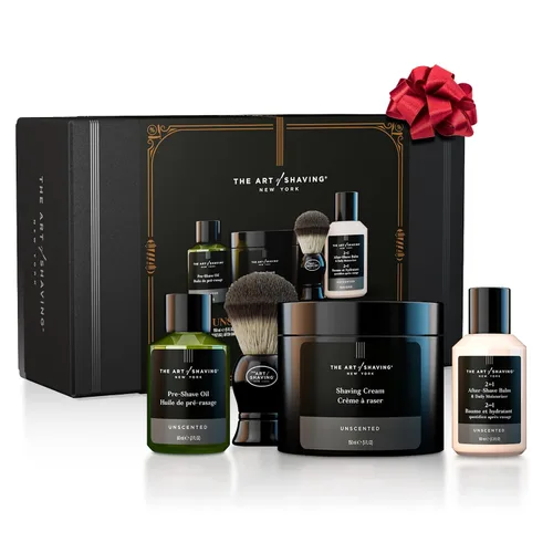 El Arte del Afeitado Kit de Afeitado para Hombres - El Regalo Perfecto para El Afeitado Perfecto con Crema de Afeitar, Cepillo de Afeitar, Bálsamo