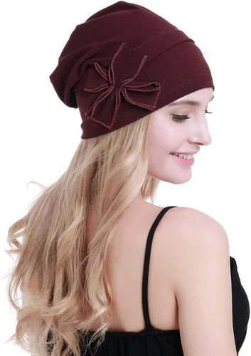 Miniatura 6 de osvyo Gorro de algodón con turbantes de quimioterapia para mujeres, con cáncer y pérdida de cabello