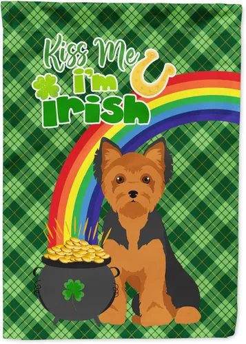 Miniatura 45 de Caroline's Treasures WDK4731GF - Bandera decorativa para jardín del día de San Patricio, color negro y tostado, Airedale Terrier, para jardín