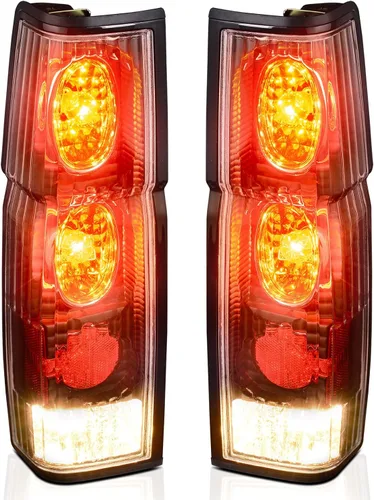 Miniatura 7 de AUTOSAVER88 Luces Traseras Compatibles con 86-94 1986-1994 Hardbody D21, 1995-1997 Hardbody Pickup Lámparas Traseras Carcasa Negra Lente Transparente