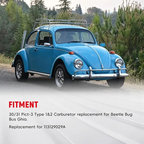 Miniatura 2 de waltyotur 30/31 Pict-3 Tipo 1 y 2 Carburador 113129029A Reemplazo para Volkswagen Beetle Bug Bus Ghia