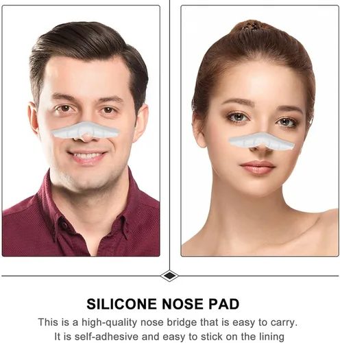 Miniatura 5 de Healifty 20 almohadillas de puente de nariz antiniebla para máscaras faciales, tiras de sellado de silicona para evitar que los anteojos se empañen