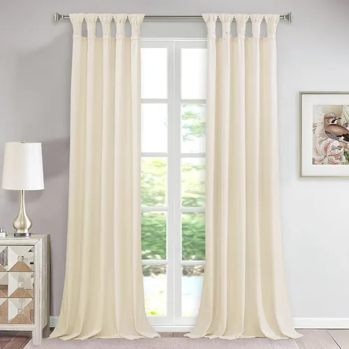 Miniatura 6 de EcoDrapes Paneles de cortina macizos con pestañas trenzadas para casa de lujo (rosa bebé, 52 pulgadas de ancho por 63 pulgadas de largo, 1 panel)