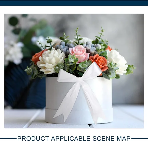 Miniatura 5 de Syhood Aspidistra - Cinta de satén floral para exteriores, para manualidades, decoración al aire libre impermeable para festividades