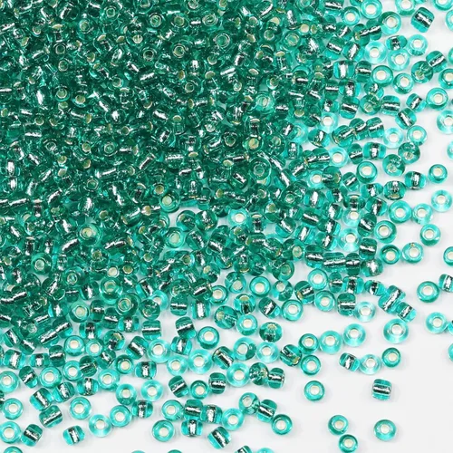 Miniatura 49 de Cuentas de semillas doradas transparentes de 4 mm al por mayor para hacer joyas, 110 gramos, aproximadamente 1600 piezas, cuentas de vidrio 6/0