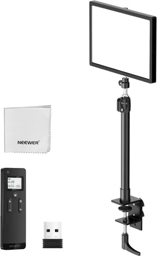 Miniatura 14 de NEEWER 25W 12.9" Luz Clave de Transmisión con Soporte de Escritorio/Control Remoto 2.4G/Transmisor USB, Control de APP para PC/Mac 2300Lx/0.5m