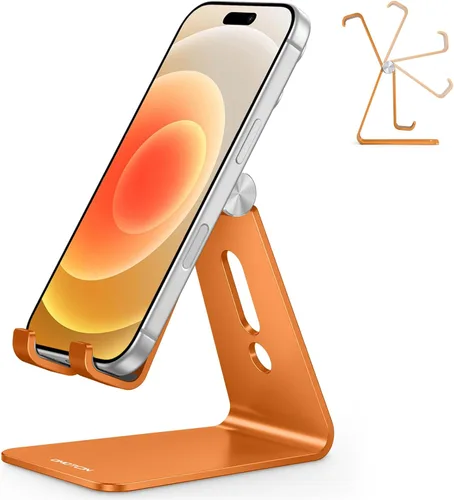 Miniatura 11 de OMOTON Soporte ajustable para teléfono celular, base soporte para teléfono de escritorio de aluminio C2, compatible con iPhone 15, 14, 13, XS, XR, 8