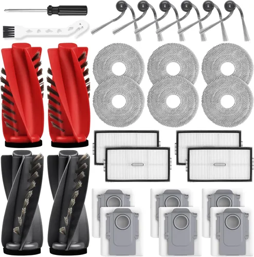 Miniatura 19 de Juego de 8 almohadillas de limpieza para aspiradora robot Roborock QV 35A/Saros 10R/Q Revo/Qrevo S/Qrevo Pro/Qrevo Plus/Qrevo Master/Qrevo