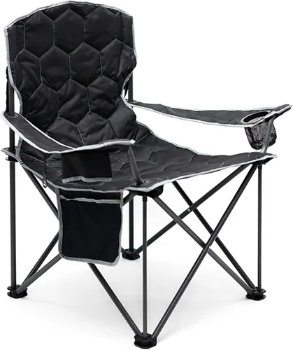 SUNNYFEEL Silla de campamento de gran tamaño para adultos grandes y altos, silla de campamento plegable resistente que soporta 500 libras, silla de