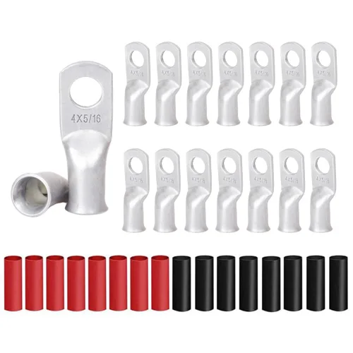 Miniatura 11 de 8 piezas de terminales de cable de cobre estañado de servicio pesado 1/0 AWG con espárrago de 3/8" y 8 piezas de terminales 1/0 AWG con espárrago