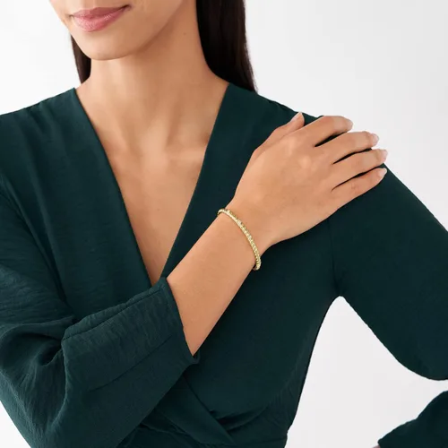 Miniatura 5 de Fossil Women's Gold-Tone Stainless Steel Chain or Beaded Bracelet for Women