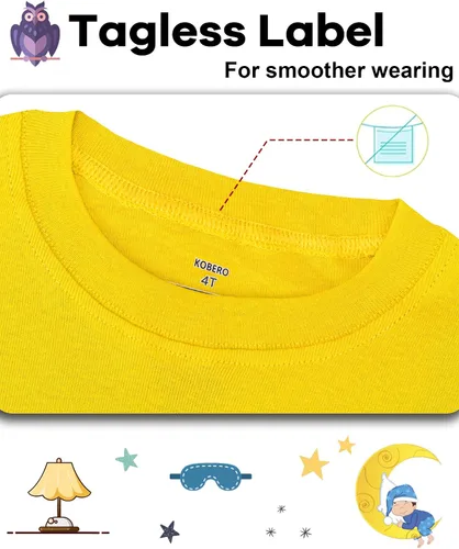 Miniatura 2 de Pijama para niños de 4 piezas, 100% algodón, talla 18 meses a 12 años