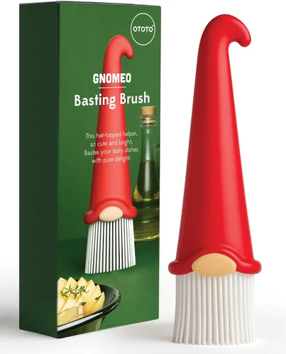 OTOTO Gnomeo - Cepillo de repostería – Cepillo de silicona para cocinar, aceite para untar salsa de mantequilla para barbacoa, parrilla, hornear,