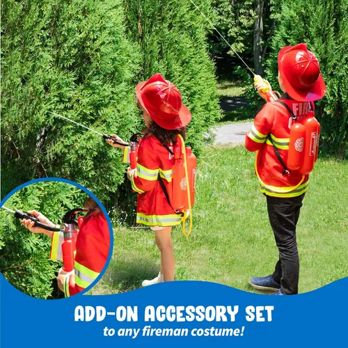 Miniatura 4 de Born Toys Juguetes de bomberos para niños a partir de 3 años, juego de juguetes de bombero de 5 piezas con extintor de incendios de juguete, pistola
