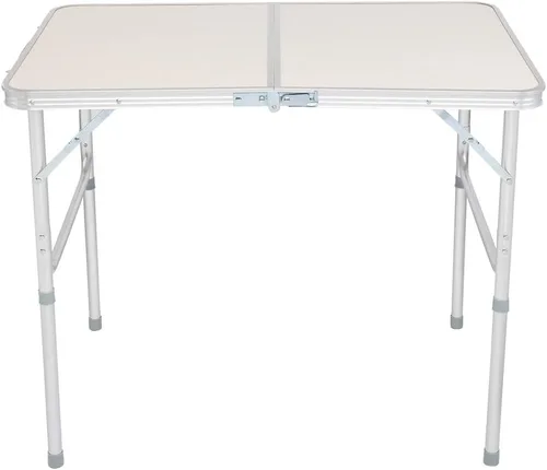 Henf Mesa plegable de aluminio de 3 pies, mesa de campamento portátil, mesa plegable ligera con asa de transporte, altura ajustable para fiestas,