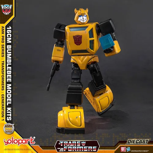 Miniatura 5 de YOLOPARK Transformers G1 Bumblebee - Figura de acción fundida a presión, serie AMK PRO de 6.3 pulgadas, juguetes transformadores altamente
