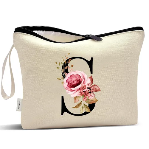 Miniatura 221 de Vavabox A-Z Bolsa de Maquillaje Personalizada, Regalos de Cumpleaños para Mujeres y Mamá, Regalos para la Mejor Amiga, Bolsa de Cosméticos