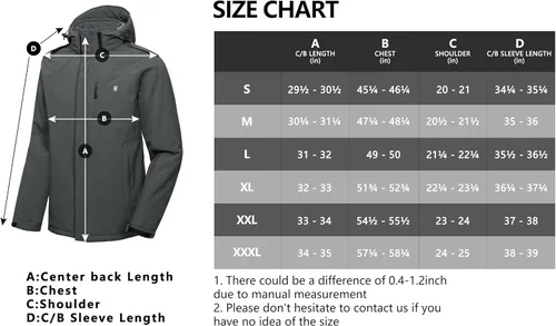 Miniatura 7 de Little Donkey Andy - Chaqueta de invierno para hombre, forro de sherpa cálido, softshell, cortavientos, para montaña, esquí, nieve, con capucha