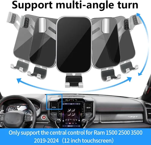 Miniatura 4 de Soporte de teléfono de coche para Dodge Ram 1500 2500 3500 (pantalla táctil de 12 pulgadas) para camionetas Pickup Auto Accessories Best Cell Phone