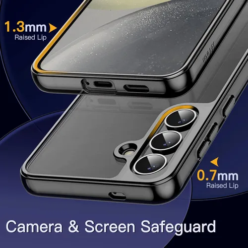 Miniatura 4 de JETech Funda para Samsung Galaxy S24 5G, Protector de Parachoques Antiamarilleamiento y Antiarañazos, Carcasa Rígida de PC (Negro)