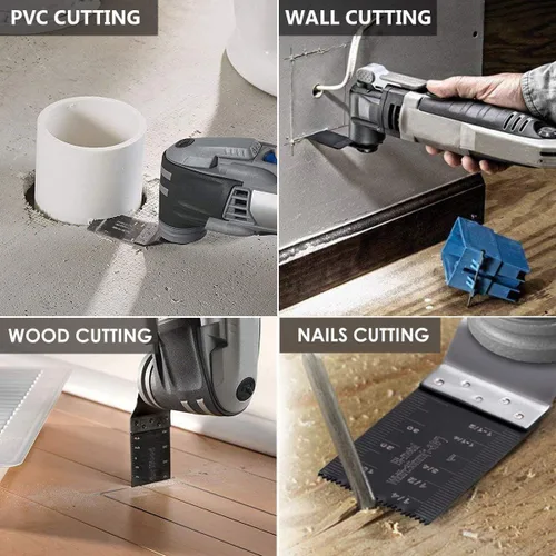 Miniatura 6 de Ettonsun 20 hojas de sierra oscilantes bimetálicas, multiherramienta de metal, madera, universales, multiusos, para Dewalt Fein Multimaster Bosch