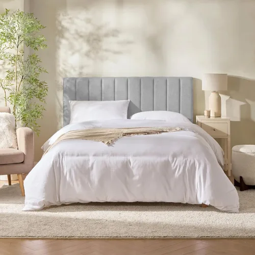 Miniatura 14 de Nestl Upholstered Twin Headboard - Easy Assemble Channel Stitched Headboard Twin Size - Wall Mounted Headboards with 3D Soundproof Wall Panels Peel