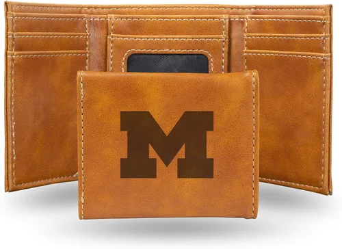 Miniatura 141 de NCAA Rico Industries - Billetera triple grabada con láser, con grabado láser, accesorio para hombre