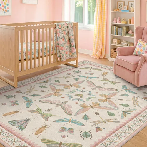 Miniatura 95 de Hazo Haus Alfombra de Baño Bohemia Lavable 2x3, Alfombras Pequeñas para Cocina, Tocador, Puerta Principal Entrada Interior, Antideslizante Pelo Bajo