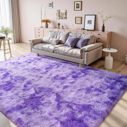 Miniatura 9 de Terrug Alfombra Corredor Negra Esponjosa para Dormitorio, 2x6 Pies Lindas Alfombras de Área de Pelo Largo para Pasillo, Alfombra de Felpa Suave