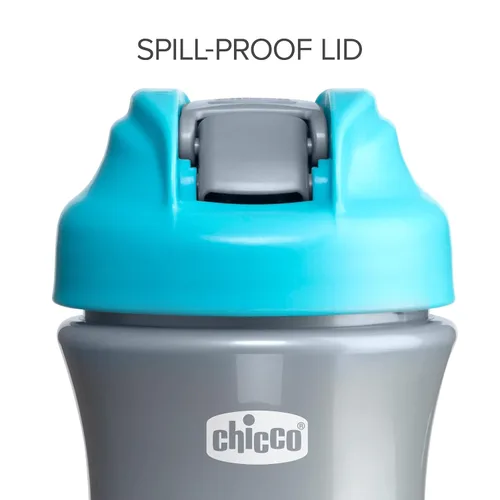Miniatura 4 de Chicco Vaso para sorber de boquilla suave de 18 meses, botella de agua para niños pequeños de 12 onzas con diseño antiderrames, mango de fácil Verde