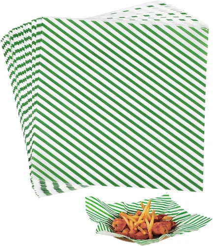 Miniatura 9 de 100 hojas de papel de delicatessen de 12 x 12 pulgadas, papel de grado alimenticio a prueba de grasa para sándwiches, hamburguesas, papas fritas