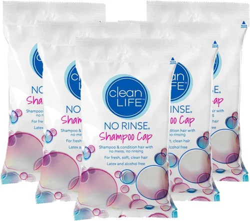 Miniatura 10 de Cleanlife Products No-Rinse - Gorro de champú (2 unidades), sin agua, sin enjuague, sin enjuague, para lavar y acondicionar el cabello, para bañar a