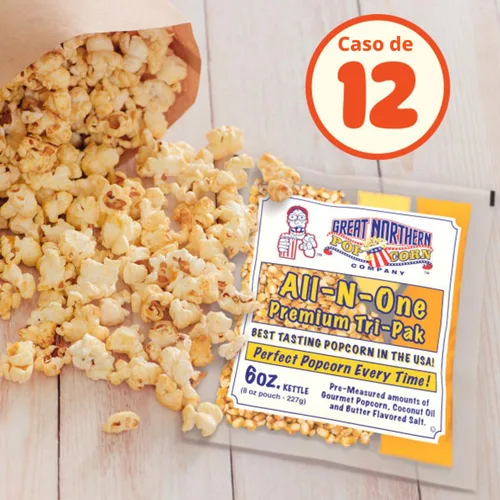 Miniatura 2 de 1 caja (12) de paquetes de pochoclo de 6 onzas Great Northern Popcorn, porción para película