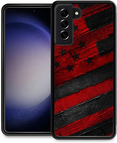 Miniatura 6 de DJSOK Funda compatible con Samsung Galaxy S22 Ultra, diseño con patrón de parachoques trasero, esquinas reforzadas contra arañazos, esquinas Bandera
