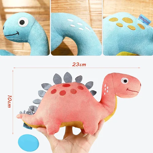 Miniatura 2 de Aoriher Paquete de 4 juguetes de peluche de dinosaurio de 9 pulgadas, adorables juguetes de peluche de dinosaurio para niños, bebés, regalos