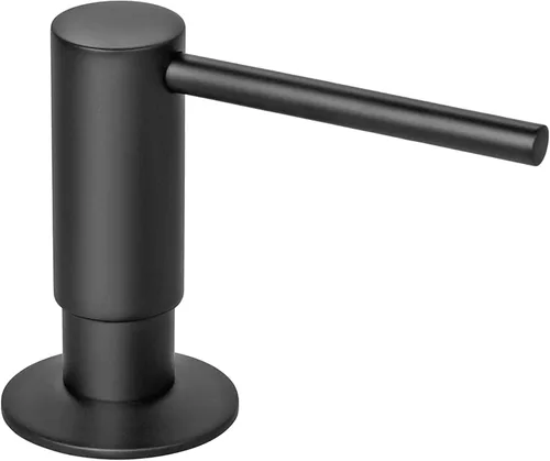 SAMODRA Dispensador de jabón para fregadero, cabezal de bomba de metal, loción líquida para encimera, cocina, baño, dispensador de jabón con botella
