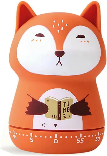 Miniatura 8 de Temporizador mecánico de cocina, lindo temporizador de animales para niños, temporizador manual de cuenta regresiva de 60 minutos para aula, hogar