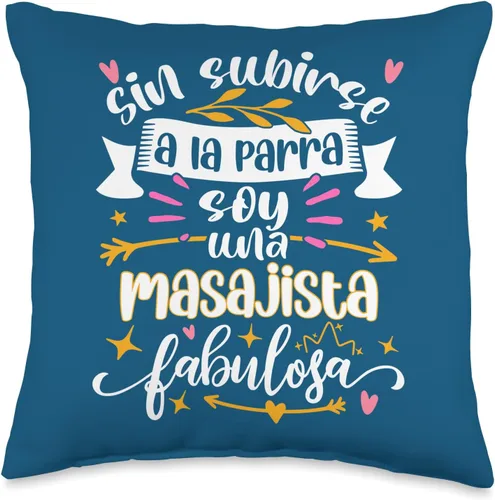 Regalo Original Para Masajista Masaje terapéuticos UNA Masajista Fabulosa Divertido Mujer Uniforme Masajes Cojín 16x16, Multicolor