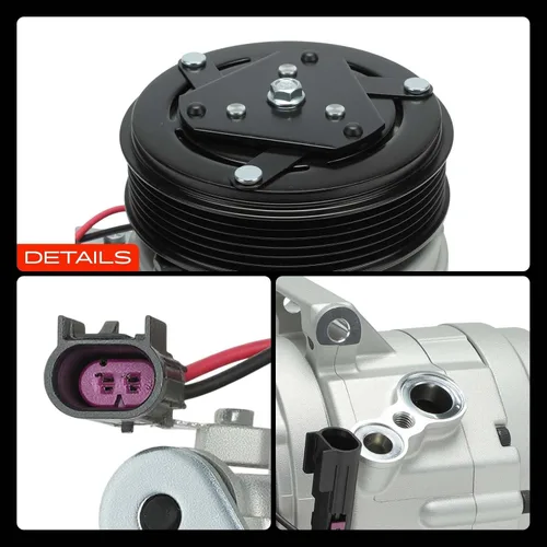 Miniatura 9 de A-Premium Compresor de aire acondicionado con embrague compatible con Ford Fusion 3.5L 2010-2012, Lincoln MKZ 3.5L 2007-2012, estilo SP17, 6