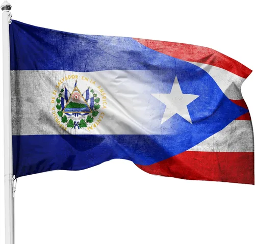 Miniatura 13 de Bandera de México El Salvador - 3x5 pies de nailon, uso en exteriores e interiores
