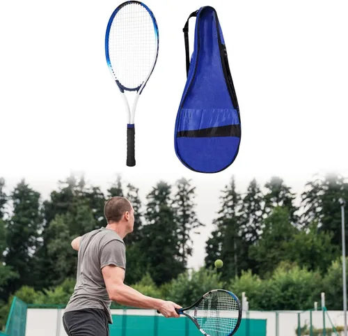 Miniatura 3 de Raqueta de tenis portátil resistente a los golpes con bolsa de transporte para parque, mujeres, hombres, principiantes, adultos, jugadores