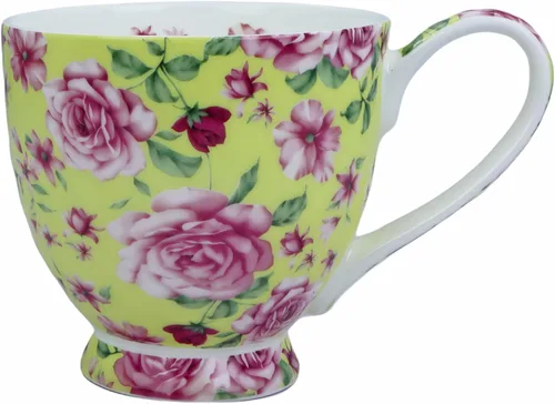 Miniatura 18 de Tazas de café de porcelana de hueso de 16oz para mujeres Tazas Flora Tazas de café y té Novedades Tazas de café para regalar a mujeres, mamá, amigas